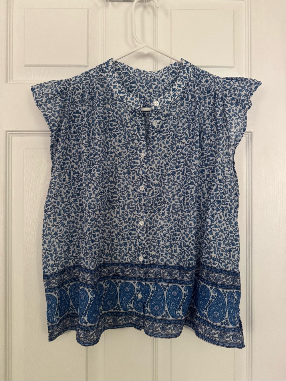 J. Crew Flutter Sleeve Top